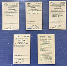 Bestfit and Marshall System Stems for Swiss Watches Choose Model # NOS