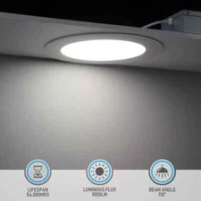 TorchStar 4" 10W Slim LED Recessed Ceiling Light with Junction Box - 6 Pack