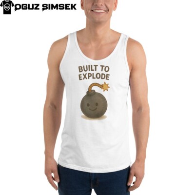 Funny Built to Explode Tank Top | Cute Cartoon Bomb Meme Shirt Unisex