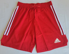 Mens Size Large Red White Adidas Condivo 22 MD Training Soccer Shorts HA0600