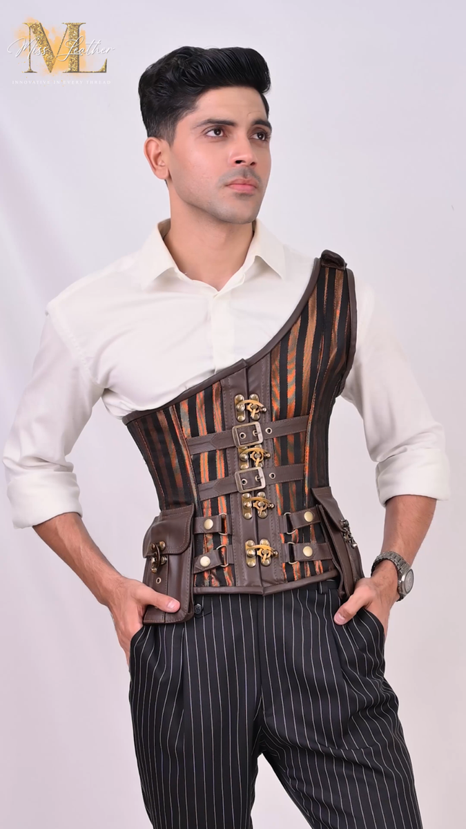 Steampunk Men's Corset Vest Fashion Steampunk Male Waist