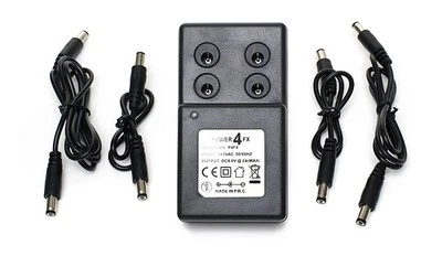 9V Guitar Pedal Power Supply Adapter Adaptor. 4 DC Cables. For Boss PSA-240 PSU~