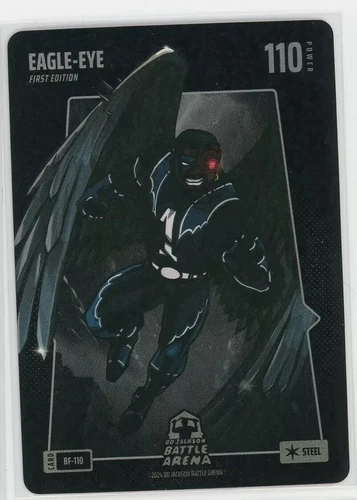 2024 Bo Jackson Battle Arena Battlefield Foil Steel Eagle-Eye #BF110 Jalen Hurts