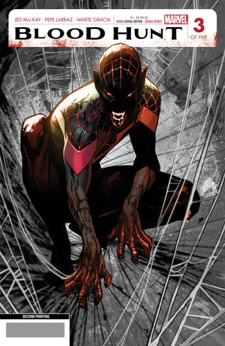 BLOOD HUNT #3 PEPE LARRAZ 2ND PRINTING **PRE-SALE 07/24/2024 SILVER WEBBING