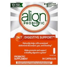 align Daily Probiotic Supplement, 84 Capsules, EXP 06/26+Free Shipping