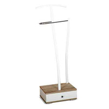 servetto servomuto appendiabiti legno metallo bianco laccato design attaccapanni