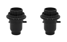 Creative Hobbies Black Phenolic Push Thru Socket with Uno Ring, 1/8  -Pack of 2 