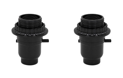 Creative Hobbies Black Phenolic Push Thru Socket with Uno Ring, 1/8  -Pack of 2 