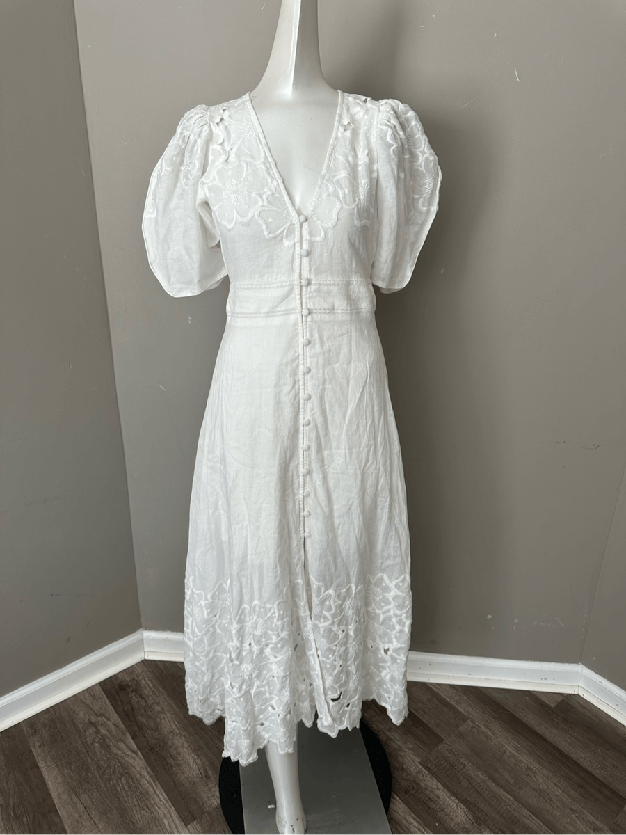 VERONICA BEARD HOPE EYELET MAXI DRESS