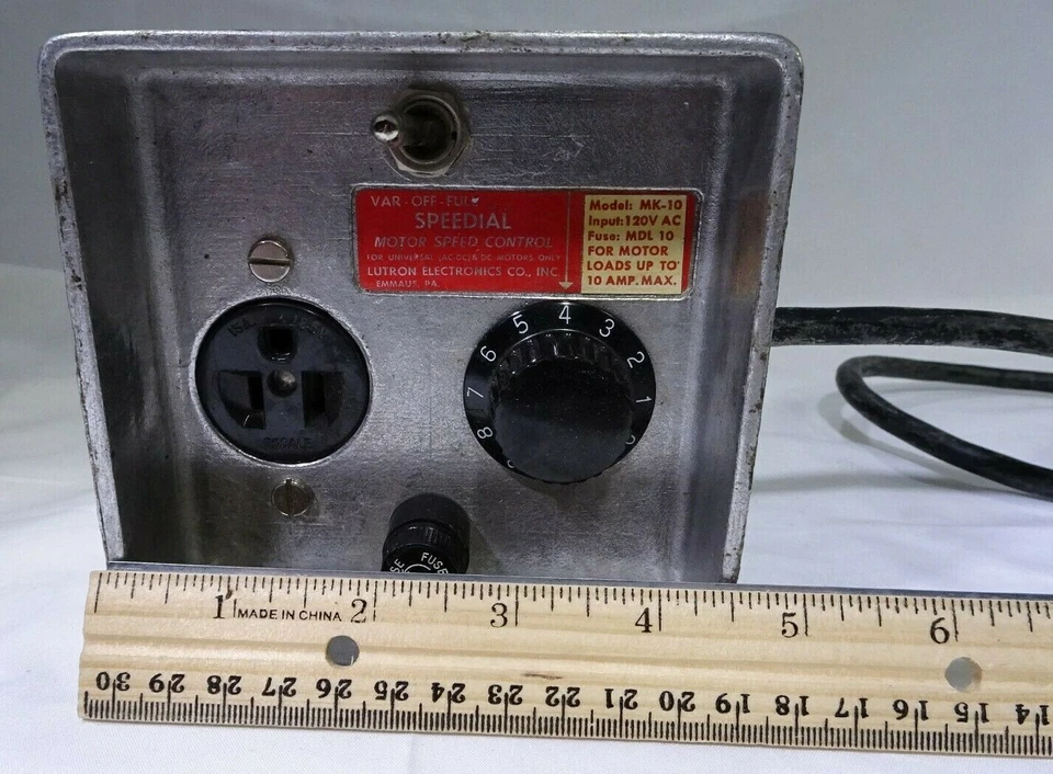 Lutron Electronics Speedial Motor Speed Control Model MK-10 CA - Image 3 of 4