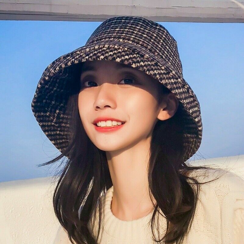 APL Cappello secchio uomo donna berretto quadri dente di cane tempo libero pesca escursioni all'aperto