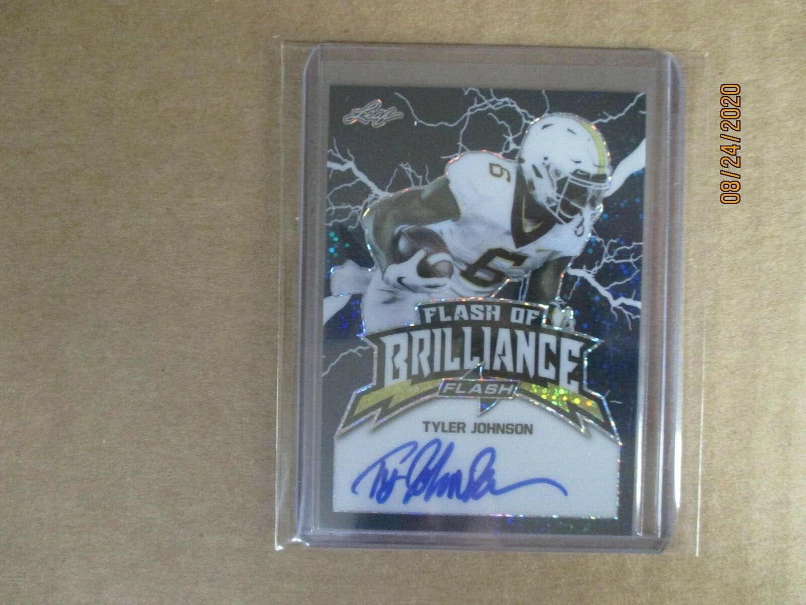 Tyler Johnson Leaf Flash of Brilliance Autographs #FBTJ1 Blue