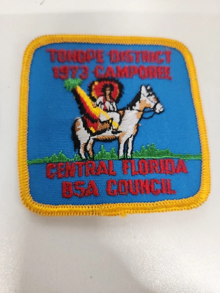 Lot of 2 Vintage South Florida Council BSA Boy Scout Exposition Patch 1971 1973 - Image 4 of 4