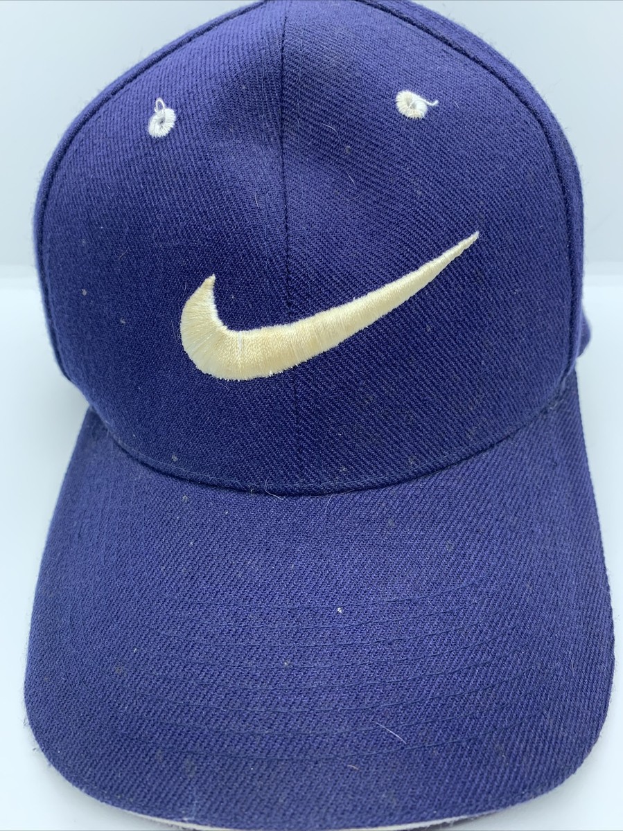 帽子 90s NIKE baseball CAP swoosh VTG 90s NIKE Embroidered Double Big Logo Swoosh Cap Unisex