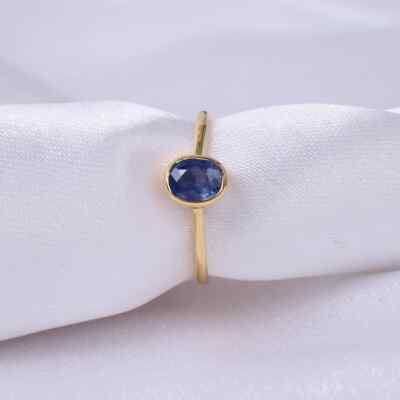 Natural Sapphire 14k Gold Filled Engagement Ring, 92.5% SterlingSilver
