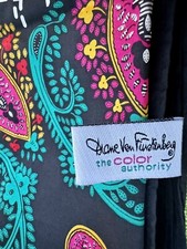 Vintage Diane Von Furstenberg The Color Authority Silk Scarf 42" Square