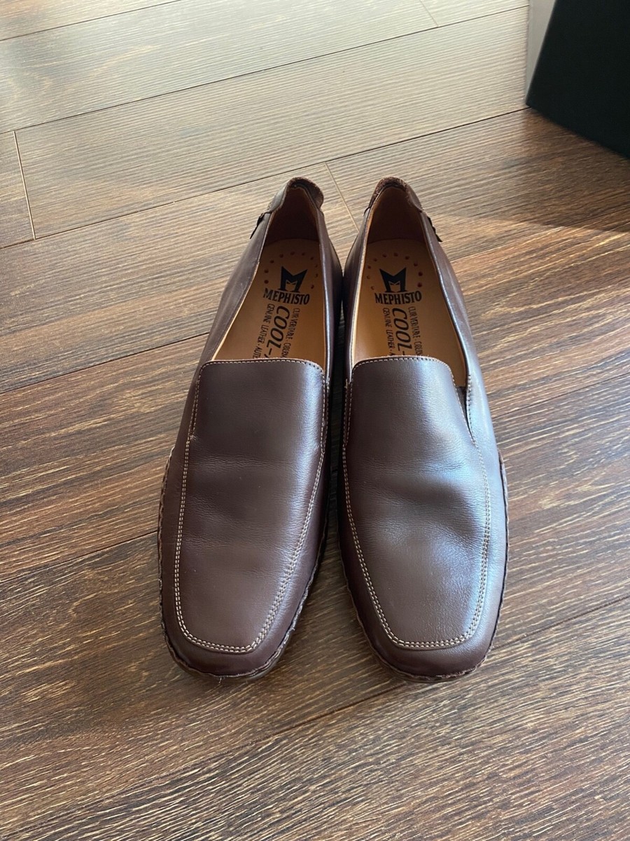 Mephisto Mens Size 11.5 US Brown Leather Cool Air Slip On  display picture 2
