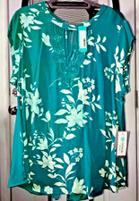 NWT 1X DANIEL RAINN STITCH FIX TEAL GREEN TUN...