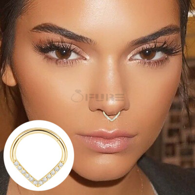Septum Piercing Best Nose Ring For Round Face Round Face Shape