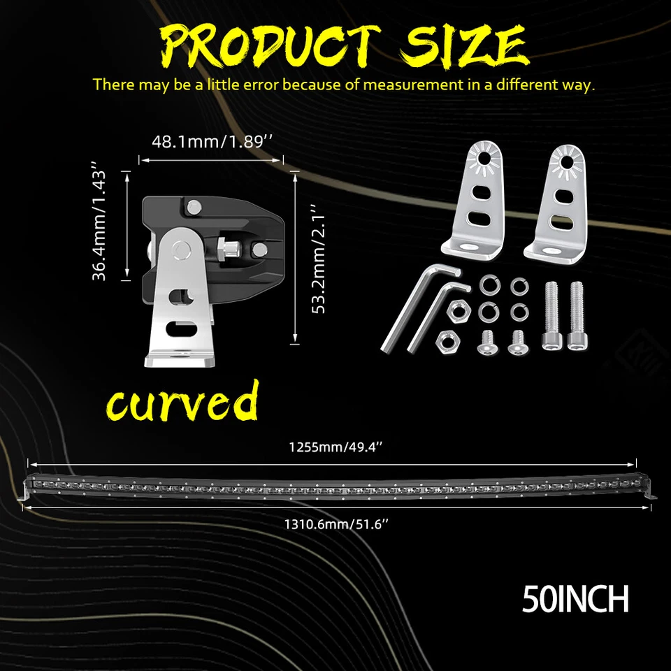 For Can-am Maverick X3 DS RS MAX Curved 50" LED Light Bar Upper Roof Brackets - Image 2 of 4