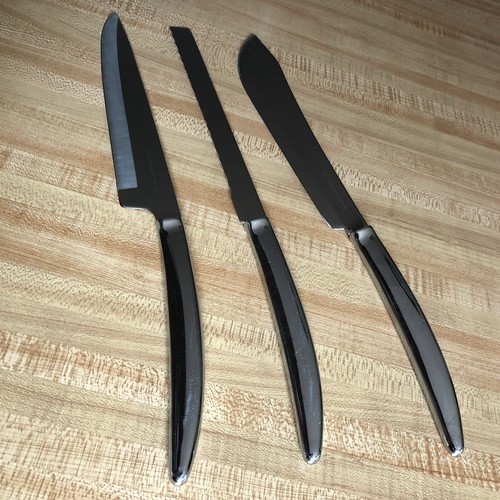 Saladmaster Knives (3) Butcher/Carving 403 Chef 405 Serrated Bread Knife 406 Set