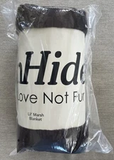 UnHide For Love Not Fur Lil' Marshmallow Blanket Chocolate Hare Brown 50x60-NEW