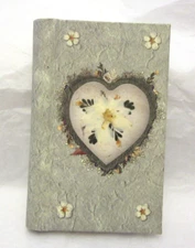 VTG Floral Treasures Personal Address Book Handcrafted Heart & Flower Unused
