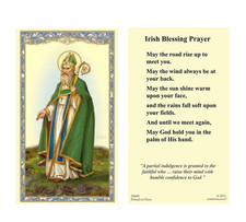 (2 copies) Irish Blessing St Patrick Holy Prayer Card Catholic Christian