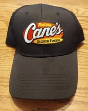 Raising Cane's Chicken Fingers Work Employee Adjustable Black Hat Cap