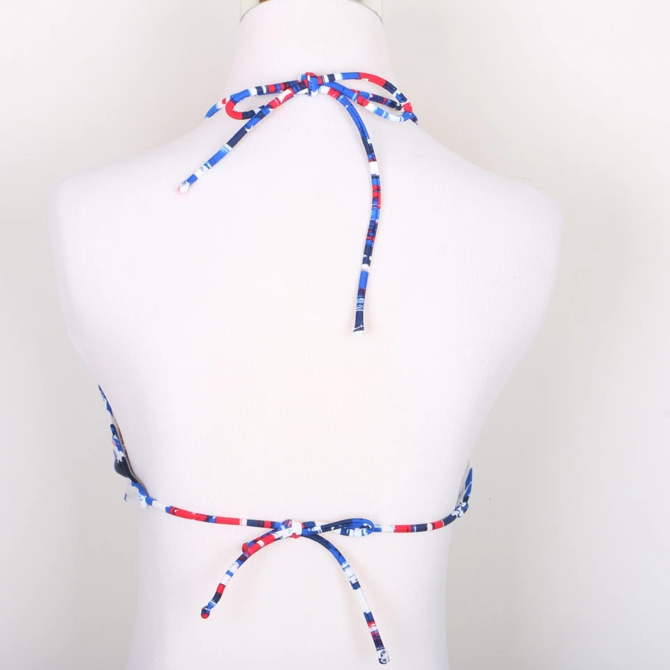 Top de bikini OP Ocean Pacific M rojo blanco azul bandera americana Foto 4 de 4