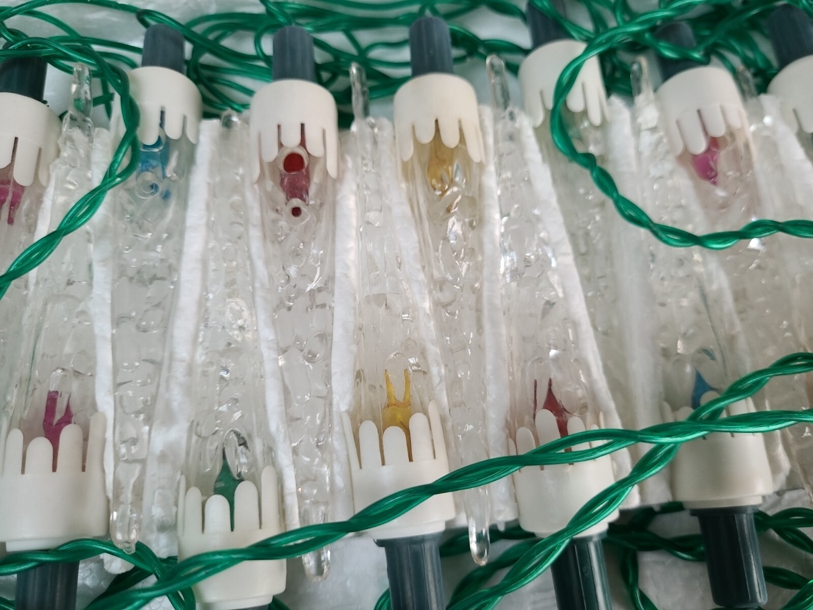 Vintage 20 Icicle Christmas Tree String Lights eBay