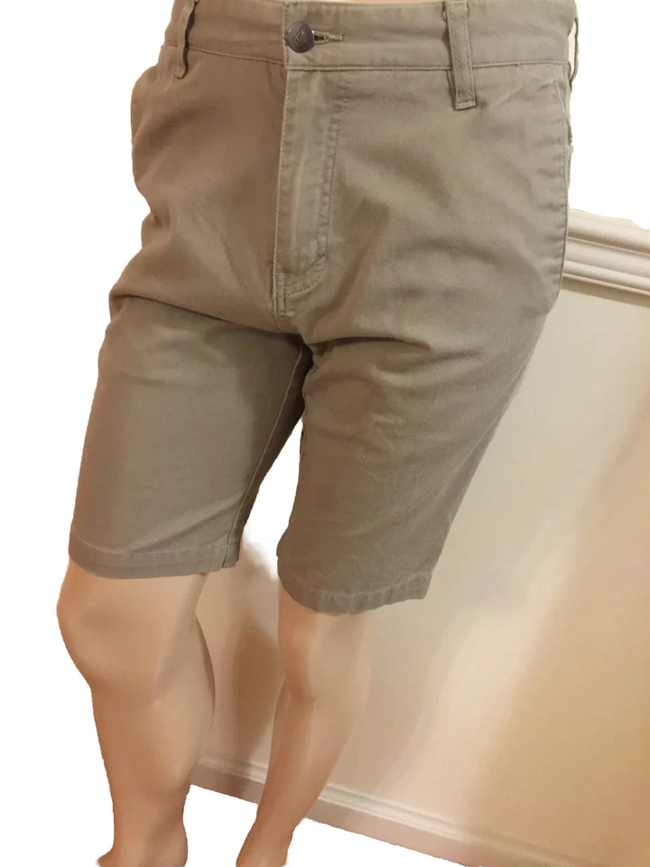 Volcom Shorts 30 W X 10 Men’s Flat Front 4 Pocket Twill Medium Beige - Image 2 of 4