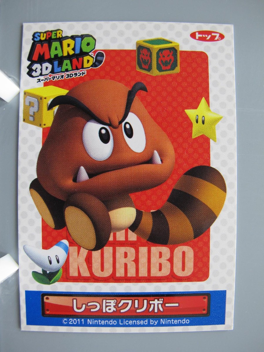 Raccoon Goomba Super Mario 3D Land TCG Card Rare Nintendo Japan F