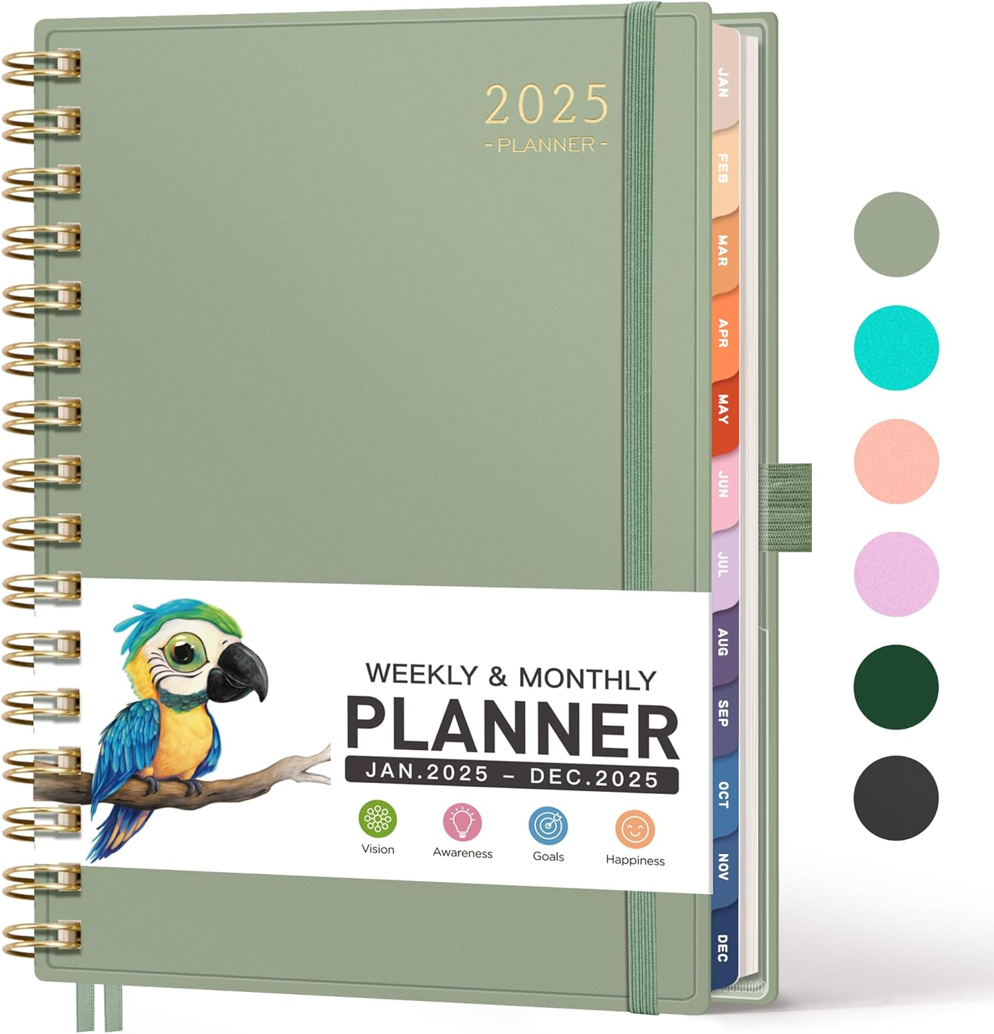 2025 Planner, Weekly and Monthly Planner, Jan 2025 - Dec 2025, 5.7