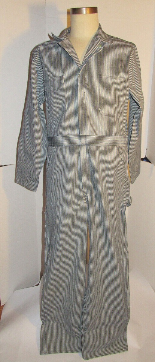 VINTAGE MEN'S WRANGLER BLUE BELL HICKORY STRIPE DENIM VINTAGE MEN'S WRANGLER BLUE BELL HICKORY STRIPE DENIM