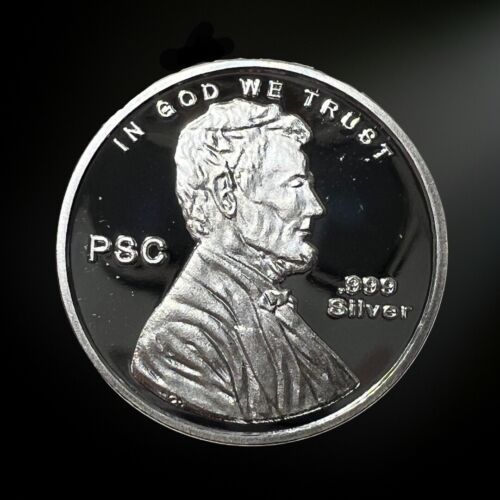 1 /10 OZ Lincoln Wheat Cent Round .999 Silver Bullion Brilliant Uncirculated BU - Picture 2 of 3