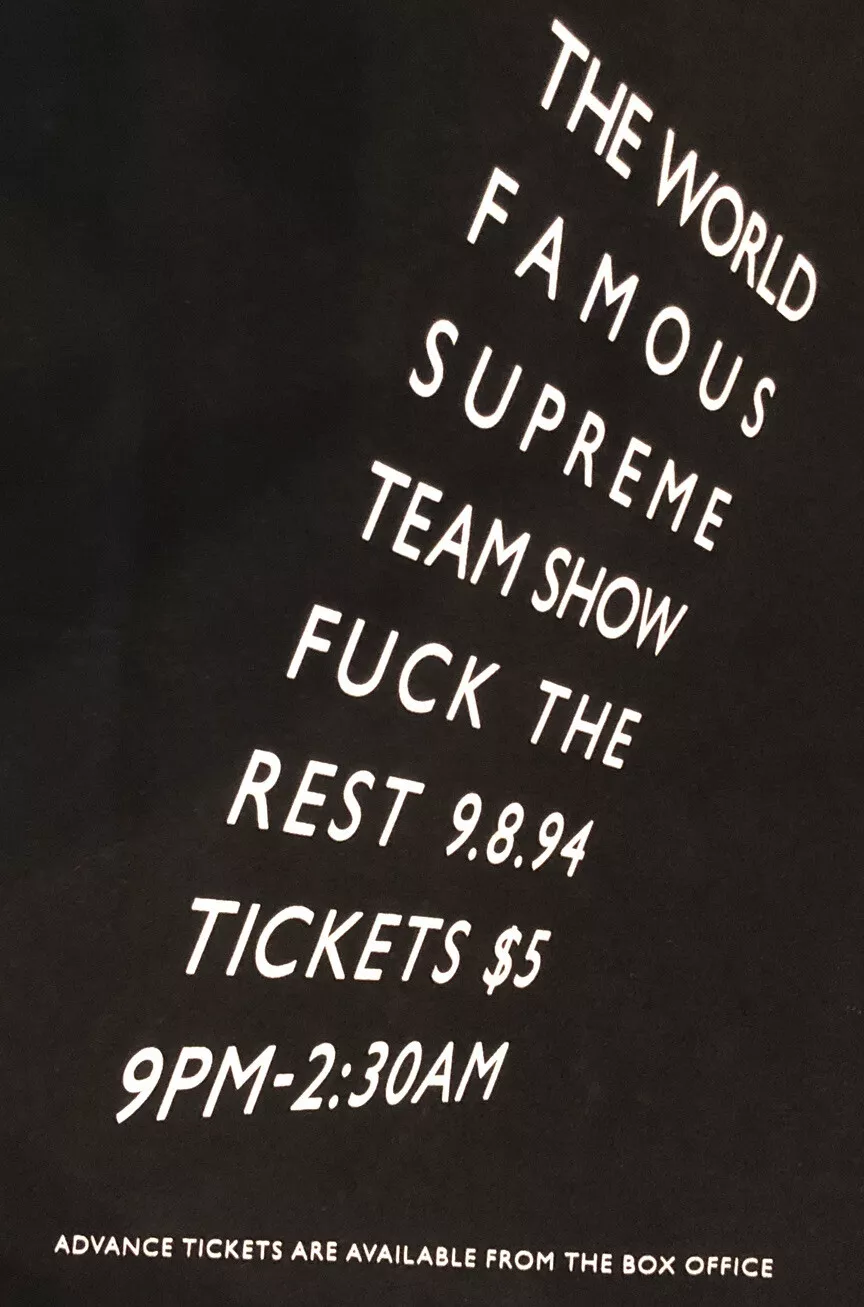 T shirt Supreme Team Show taille M noir