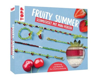 Fruity Summer - Schmuckset mit Mini-Perlen Anleitung, 1500 Glasperlen (2 mm),...