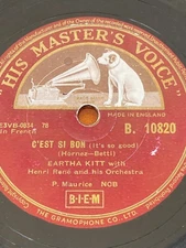 10'' 1955 Recording Of C'est Si Bon/Senor for HMV by Eartha Kitt