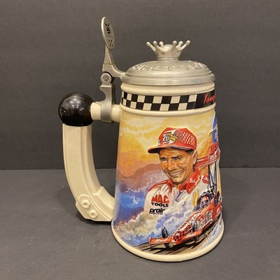 Vintage Budweiser Kenny Bernstein Lidded Stein Anniversary Stein Bud King 1999