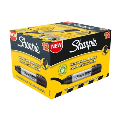 Sharpie Magnum Permanentmarker Keilspitze schwarz 12er Pack (S0949850)