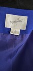 Jacqueline Ferrar Blue Black Skirt Suit Set Lined Jacket & Skirt Size 10 — photo 7