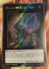 Yugioh! TCG Diamond Dire Wolf Platinum Secret Rare RA04-EN200 1st Edition NM