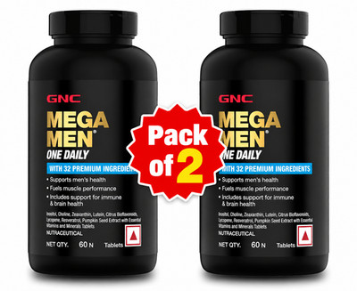 2 Packungen GNC Mega Men One Daily Multivitamin I 120 Tabs I formuliert in USA