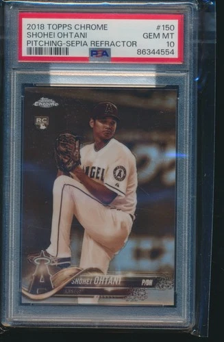 PSA 10 SHOHEI OHTANI 2018 Topps Chrome SEPIA REFRACTOR Rookie Card RC GEM MINT