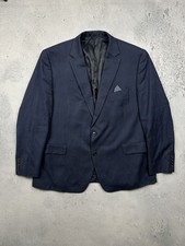 Lauren Ralph Lauren Navy Plaid Wool Blend Tailored Blazer