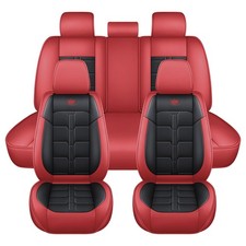 5-seat Car Seat Covers Breathable Soft Pu Leather Front Rear Full Set Protectors 5-seat Car Seat Covers Breathable Soft Pu Leather Front Rear Full Set Protectors