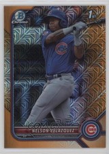 2022 Bowman Chrome Mega Box Orange Mojo Refractor 23/25 Nelson Velazquez w5p