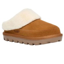 Koolaburra by UGG Tizzey Slippers Shoes Women Sz 9 Suede Fleece Chestnut NEW