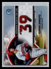 Edwin Arroyo Cincinnati Reds #BTP-39 2023 Bowman Scouts Top 100 Aqua Refractors